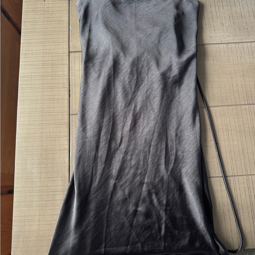 Princess Polly Elegant Black Satin Dress - Picture 3 of 4
